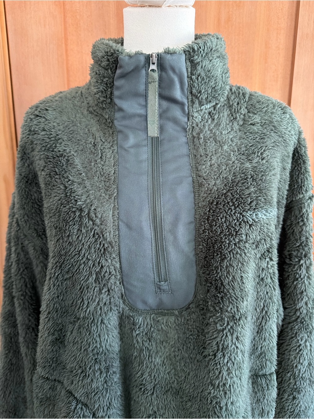 Liv Outdoor Cozy Half-Zip Plush Jacket - Dark Green